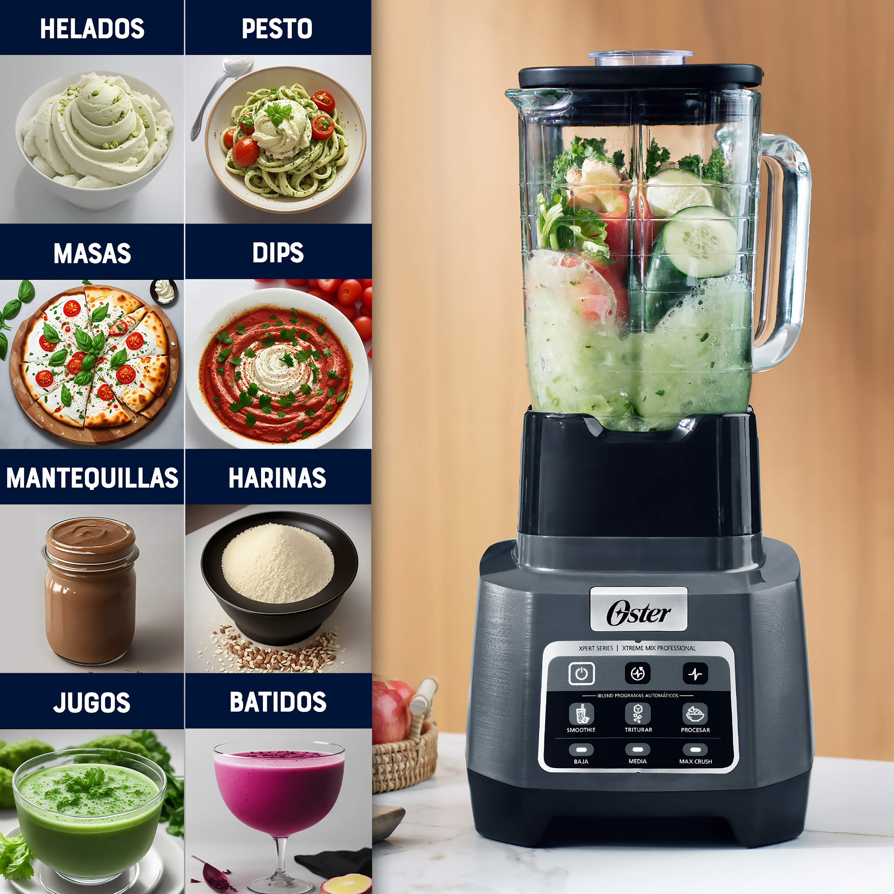 Tú cocina ya no será la misma sin la Licuadora Profesional Oster® XTREME MIX”