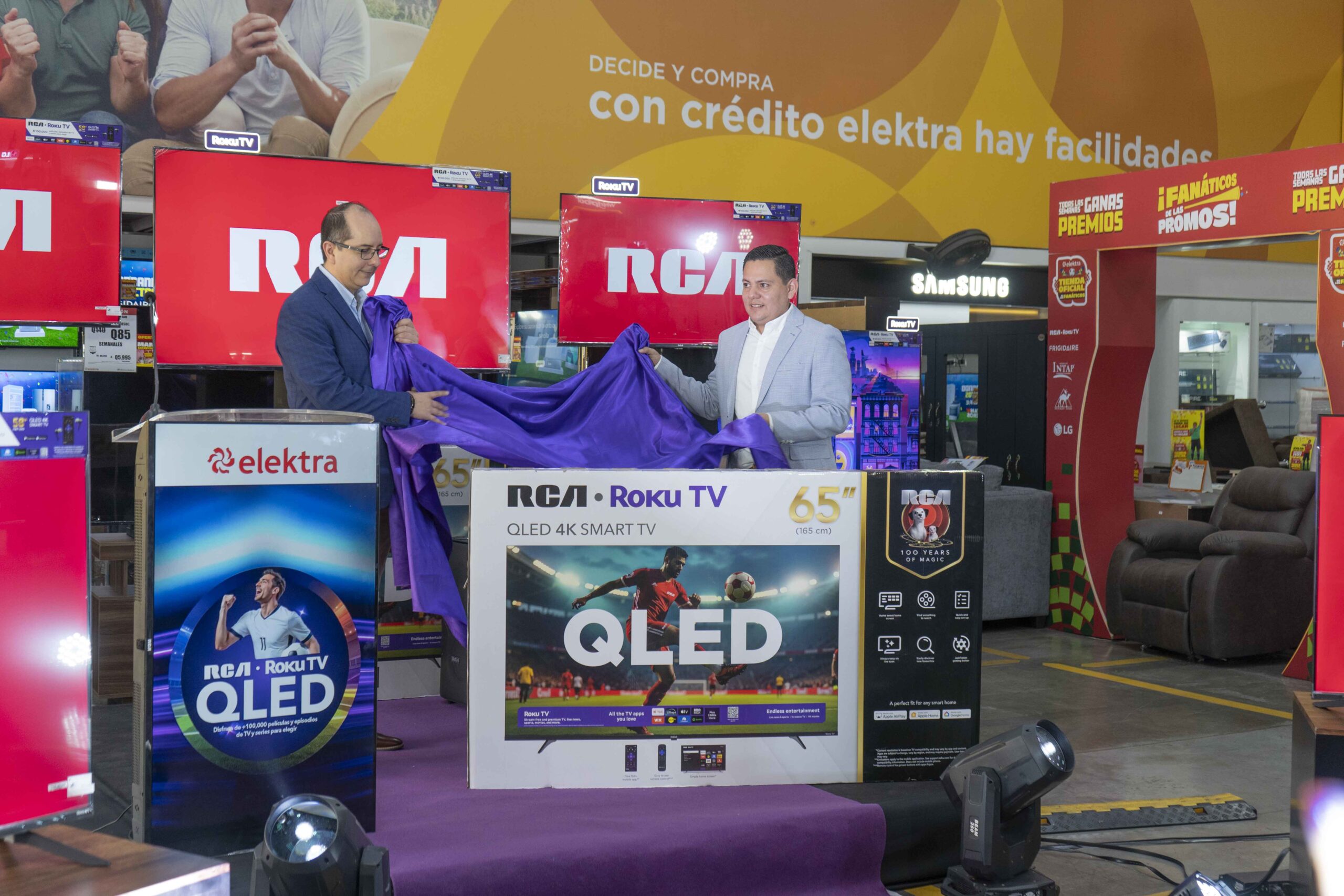 En Guatemala, Elektra lanza RCA QLED con Roku TV para vivir cada jugada en casa
